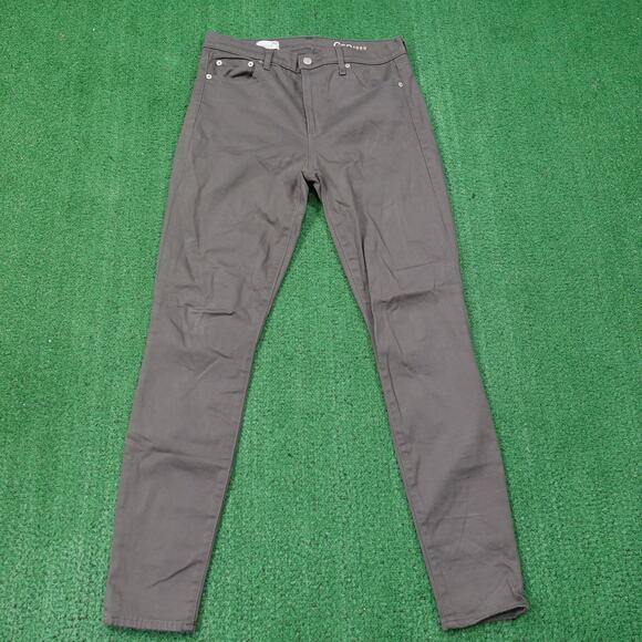 GAP 1969 TRUE SKINNY HIGH RISE GREY PANTS WOMENS SIZE 30R - Picture 1 of 8
